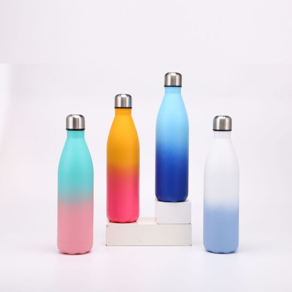 Custom 500/1000ml Stainless Steel Cola Shape Water Bottles - Image 3