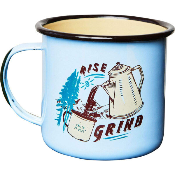12oz Rolled Rim Metal Enamel Camping Cup - Handle Mug - Image 6