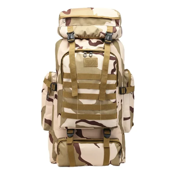 80L Camo Tactical Backpack - Waterproof Outdoor Bag - Image 4