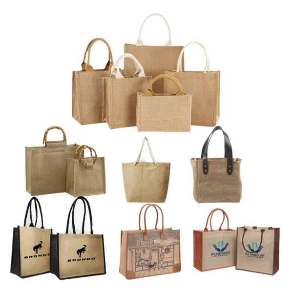 Eco-Friendly Custom Jute Tote Bags - Wholesale - Image 2