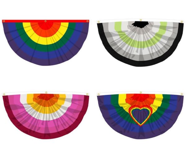 Custom Pleated Fan Flags - Independence Day Decor - Image 2