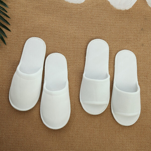 Hotel Disposable Slippers Flannelette Non-slip Slippers - Image 3