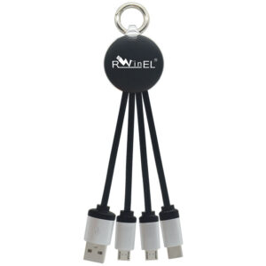 4-in-1 USB Cable with LED Light & Custom Logo