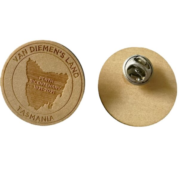 ECO Wooden Crafts Engraving Pin Badges Custom Logo - Image 2
