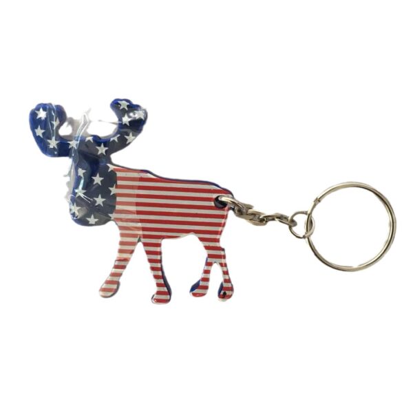 Aluminum Elk Deer Beer Bottle Opener Screwdriver Keychain - Image 2