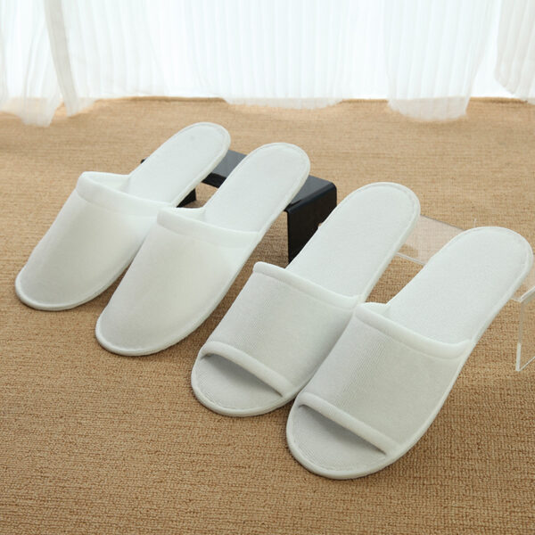 Hotel Disposable Slippers Flannelette Non-slip Slippers - Image 4