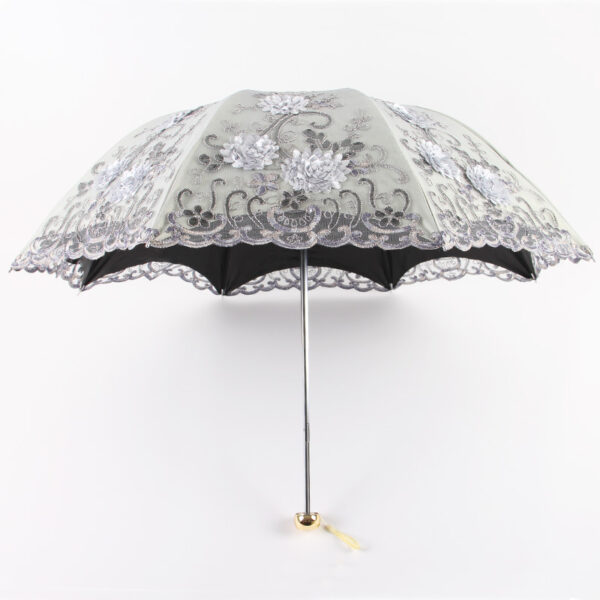 Lace Flower UV Resistant Wedding Umbrella - Image 4