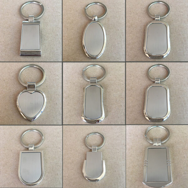 Laser Engraved Metal Keychain with QR Code - Image 2