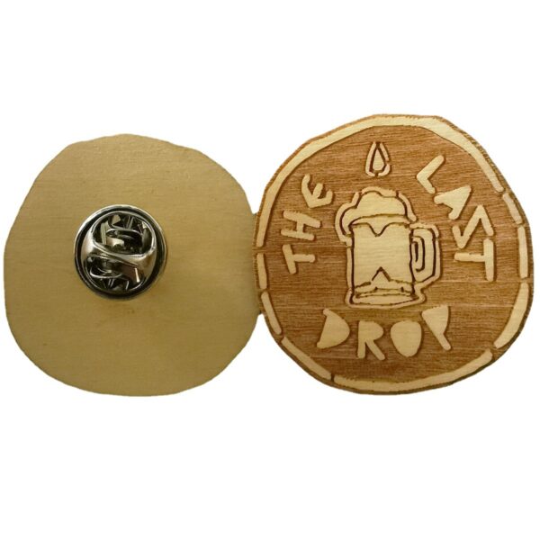 ECO Wooden Crafts Engraving Pin Badges Custom Logo - Image 3