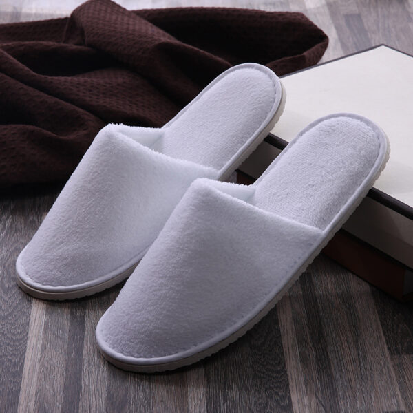 Hotel Disposable Items Home Guest Velvet Non-slip Slippers High-end Slippers - Image 4