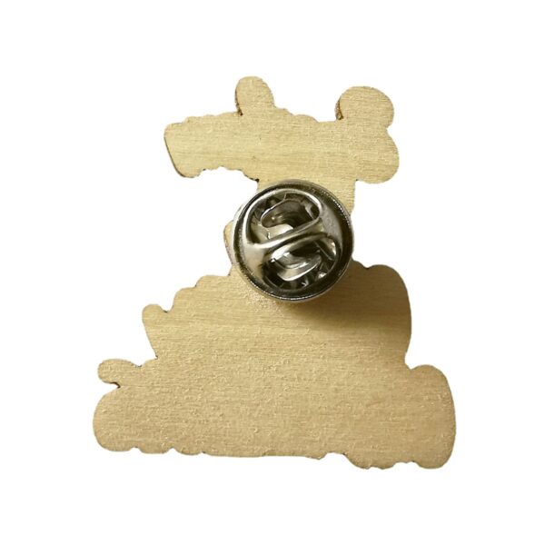 ECO Wooden Crafts Engraving Pin Badges Custom Logo - Image 4