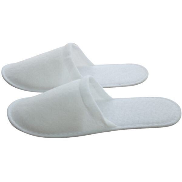 Cheap Hotel Disposable Slippers with Whiteboard Velvet Anti-slip Sole Disposable Slippers Hotels - Image 6