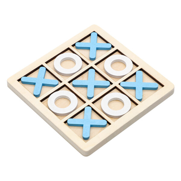 Wooden XO Tic Tac Toe Casual Versus Board Game Chess Game Funny Game For Kids - Image 3