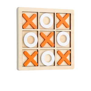 Wooden XO Tic Tac Toe Casual Versus Board Game Chess Game Funny Game For Kids
