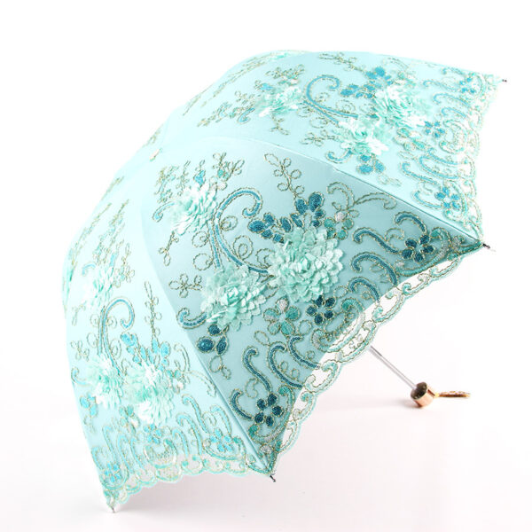 Lace Flower UV Resistant Wedding Umbrella - Image 8