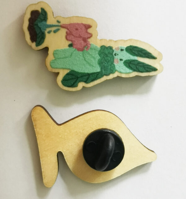 ECO Wooden Crafts Engraving Pin Badges Custom Logo - Image 7