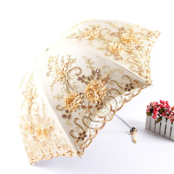 Lace Flower UV Resistant Wedding Umbrella - Image 10