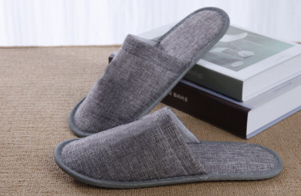 Cotton Linen Slippers Disposable Home Hospitality Slippers Non-slip Breathable Slippers - Image 3
