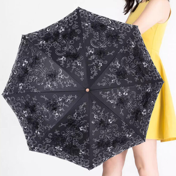 Lace Flower UV Resistant Wedding Umbrella - Image 11