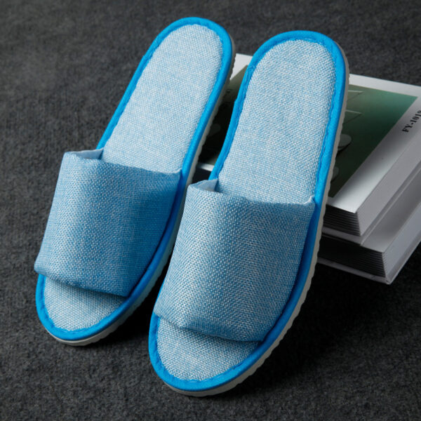 Cotton Linen Slippers Disposable Home Hospitality Slippers Non-slip Breathable Slippers - Image 6