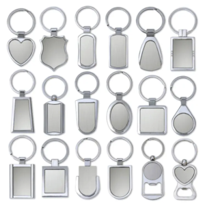 Laser Engraved Metal Keychain with QR Code