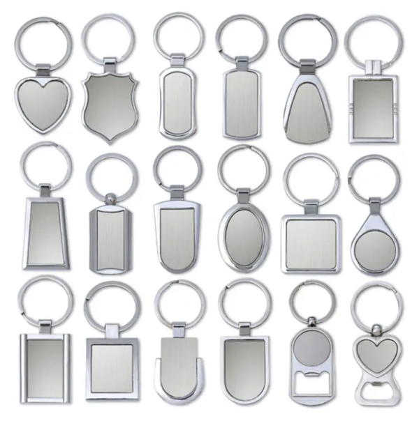 Laser Engraved Metal Keychain with QR Code