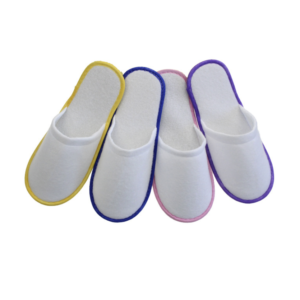 Cheap Hotel Disposable Slippers with Whiteboard Velvet Anti-slip Sole Disposable Slippers Hotels