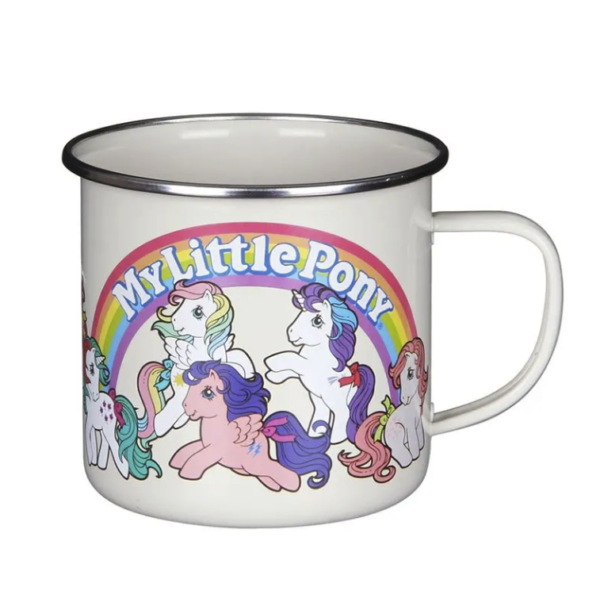 12oz Rolled Rim Metal Enamel Camping Cup - Handle Mug