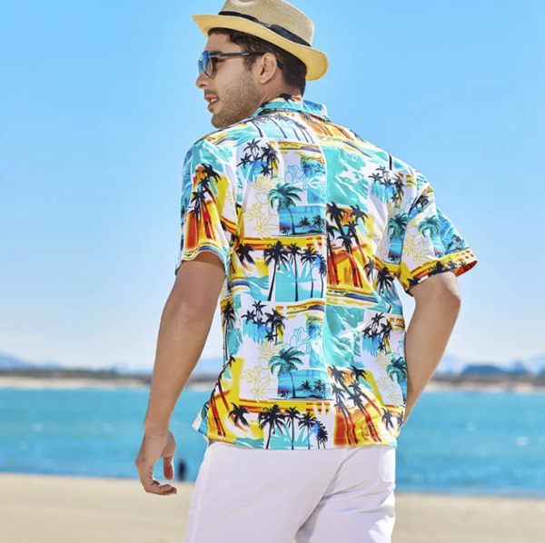 Summer Beach Shirt Men's Summer Breathable Beach Short - Image 10