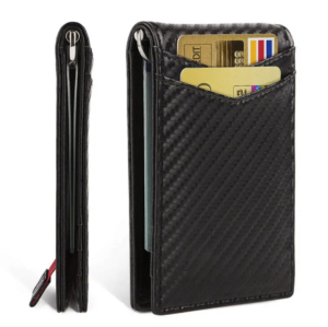 Custom Carbon Fiber Bifold Wallet - Men's Slim Coin Purse