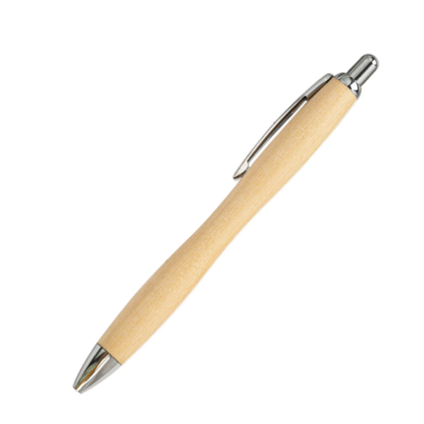 Custom Bamboo Ballpoint - Multi-Color Click Pen, Eco-Friendly Logo Print
