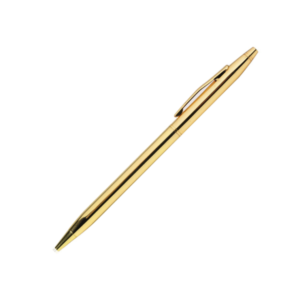 Promote high quality rose gold slim metal ballpoint pen for hotel business meetings