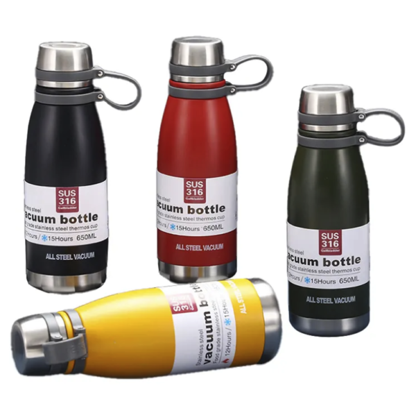 Custom Gym Sport Cola Bottle - Double Wall Stainless Steel Tumbler Vacuum Flask - Image 5