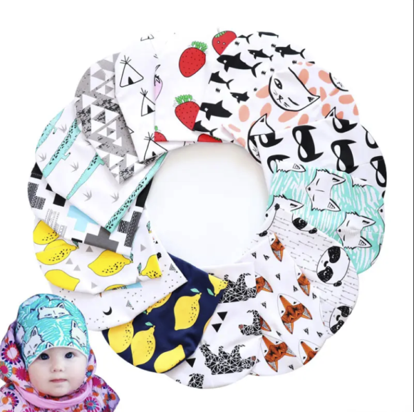 Kids tales babies accessories new born cotton baby items wholesale printing baby hats - Image 2