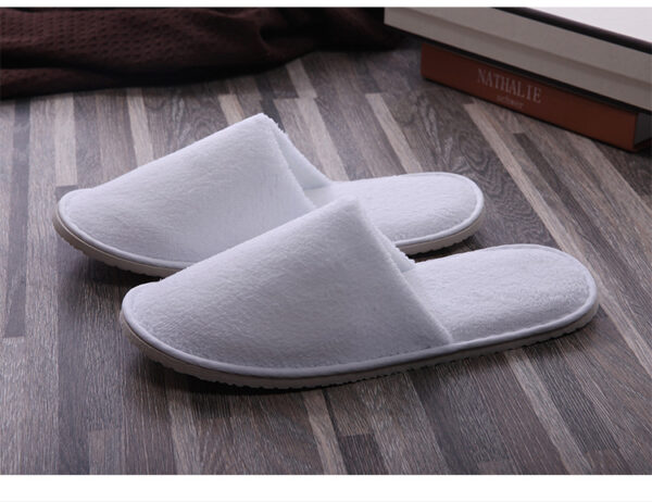Hotel Disposable Items Home Guest Velvet Non-slip Slippers High-end Slippers - Image 3