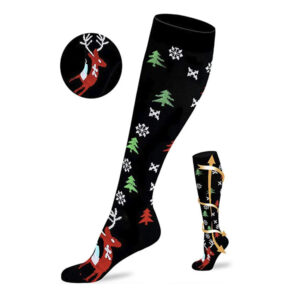 Popular Christmas New Year Socks Unisex  Adult Compression Socks