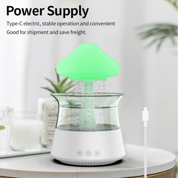 Popular Wood Grain Diffusers Rain Cloud Humidifier - Image 8
