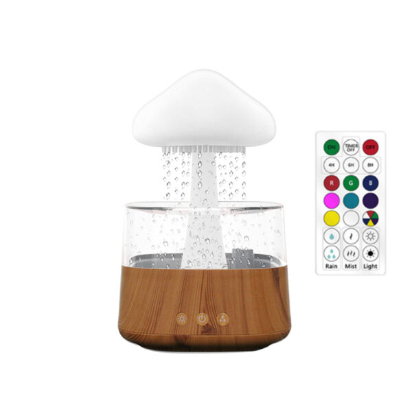 Popular Wood Grain Diffusers Rain Cloud Humidifier - Image 12