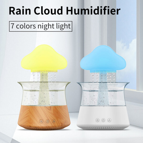 Popular Wood Grain Diffusers Rain Cloud Humidifier - Image 2