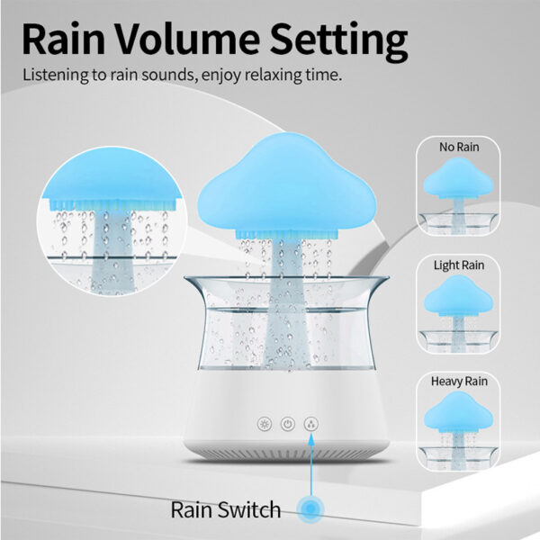 Popular Wood Grain Diffusers Rain Cloud Humidifier - Image 3