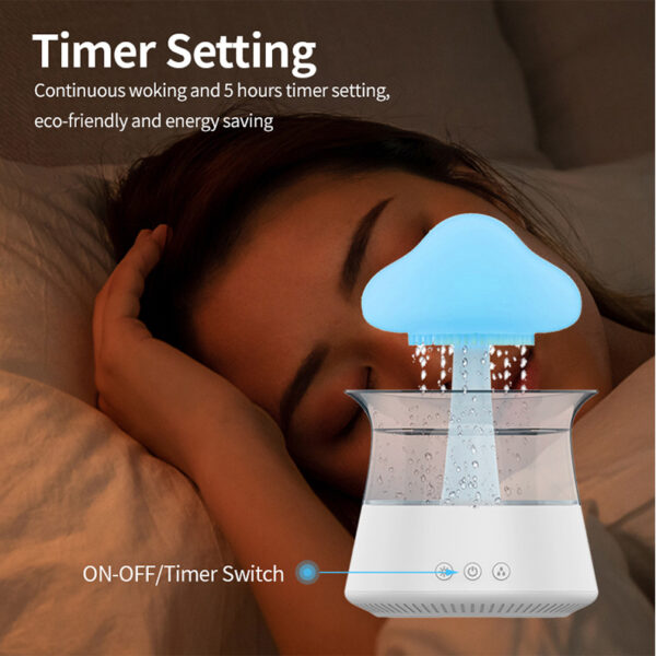 Popular Wood Grain Diffusers Rain Cloud Humidifier - Image 6