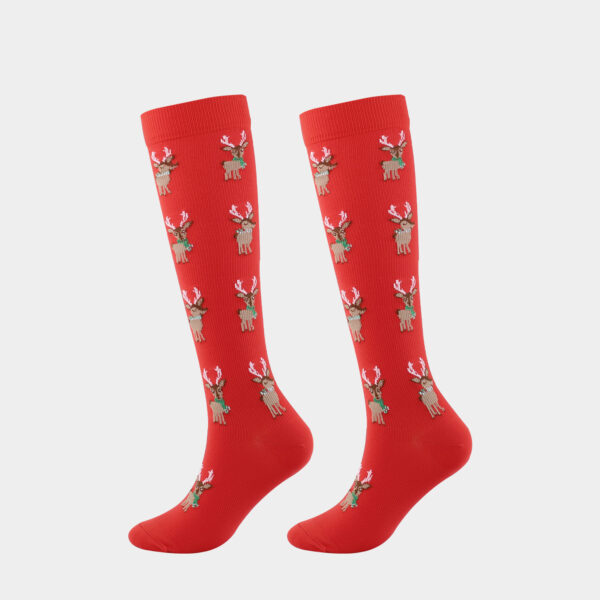Popular Christmas New Year Socks Unisex  Adult Compression Socks - Image 13