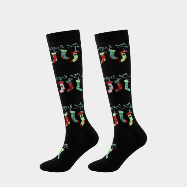 Popular Christmas New Year Socks Unisex  Adult Compression Socks - Image 15