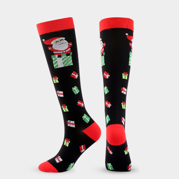 Popular Christmas New Year Socks Unisex  Adult Compression Socks - Image 3