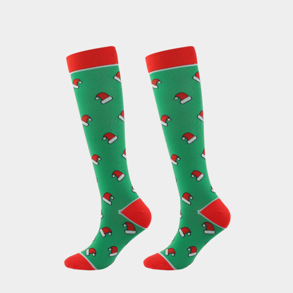 Popular Christmas New Year Socks Unisex  Adult Compression Socks - Image 4