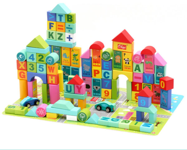 Wooden Children's Building Blocks Educational Toys Creative Colorful Wooden Toys for Kids - Image 2