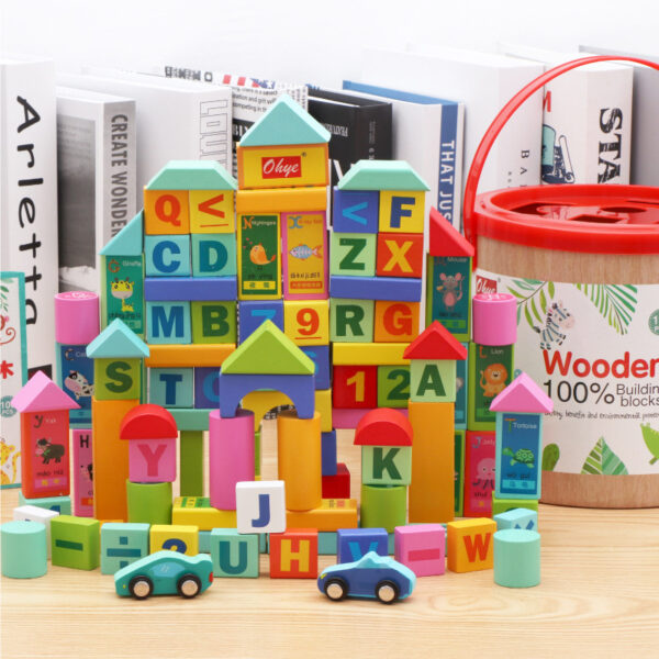 Wooden Children's Building Blocks Educational Toys Creative Colorful Wooden Toys for Kids - Image 4