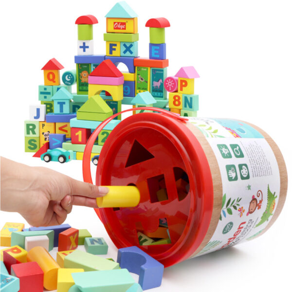 Wooden Children's Building Blocks Educational Toys Creative Colorful Wooden Toys for Kids - Image 5