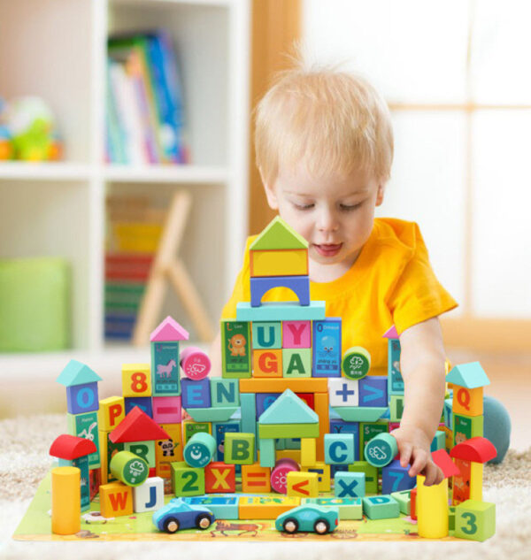 Wooden Children's Building Blocks Educational Toys Creative Colorful Wooden Toys for Kids - Image 7
