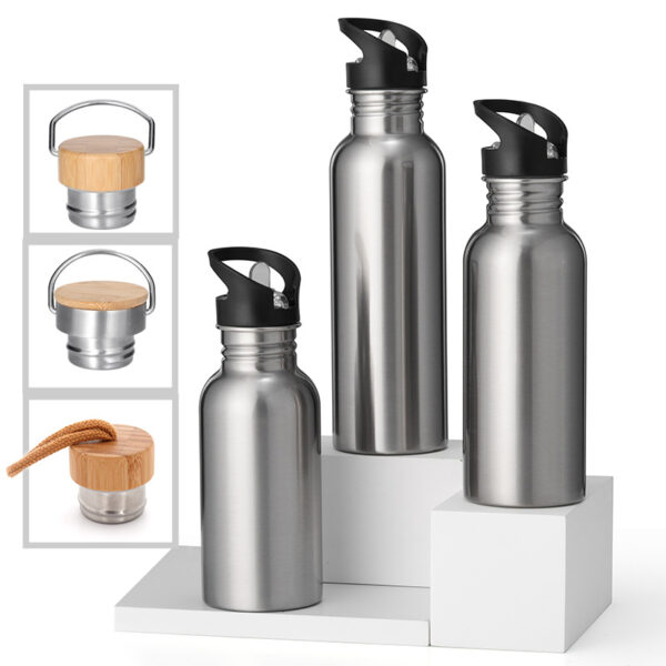 Customized Sport Water Bottle Single Wall Sports Water Bottle with Wood Lid
